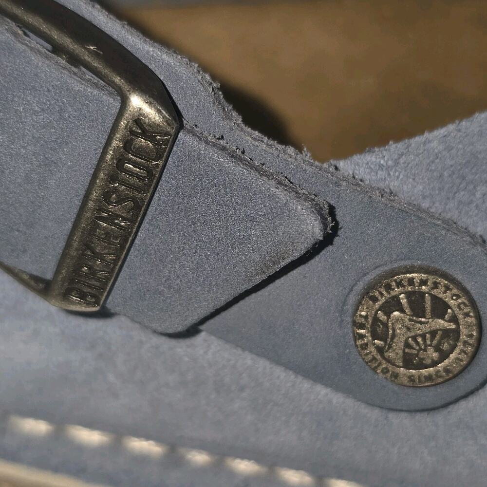 Birkenstock Lutry Premium Suede Elemental Blue EU38/ W 7-7.5 NWOB - Picture 8 of 11
